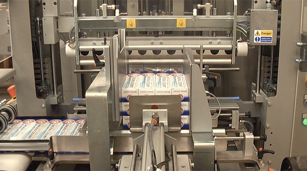 Automatic Sleeve Wrapper video wrapping toothpaste cartons