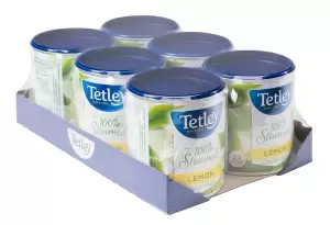 Tetley tea tray with shrink wrapping